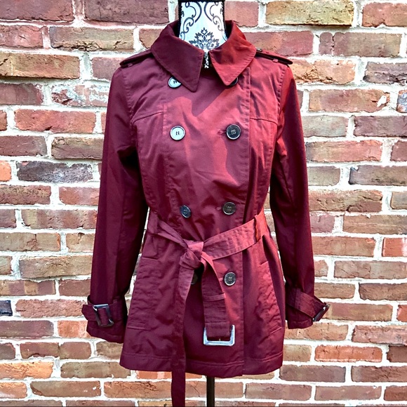 Worthington Jackets & Blazers - WORTHINGTON Luster Mini Double Breast Trench Coat